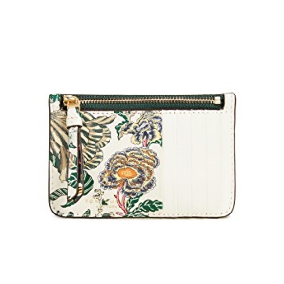 Tory Burch Floral Tassel Topcard Wallet - Picture 3 of 5